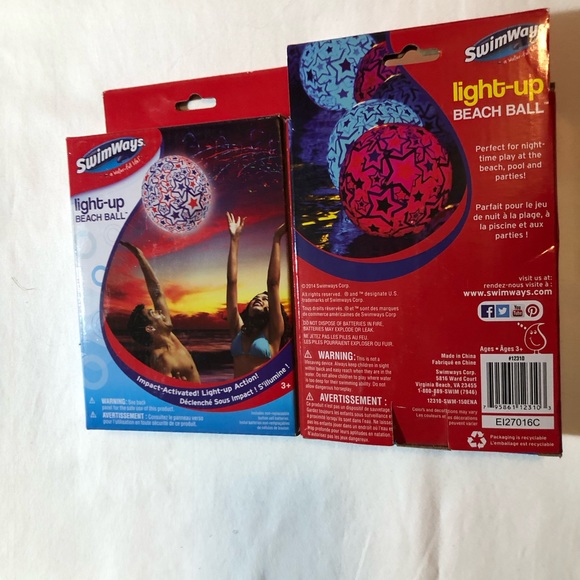 SwimWays light up beach balls - Picture 3 of 4